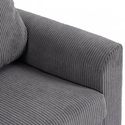 HOMCOM 2 Seater Sofa, Corduroy Small Couch with Spring Cushion, Wide and Deep Seat Additional View 34
