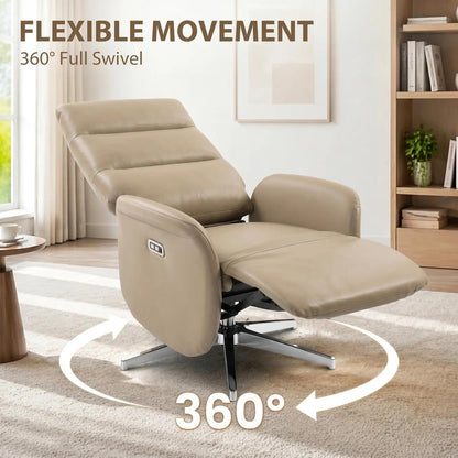 HOMCOM Power Recliner Chair, Swivel Electric Reclining Chair with Type C+USB, Recliner Armchair with Footrest Additional View 20
