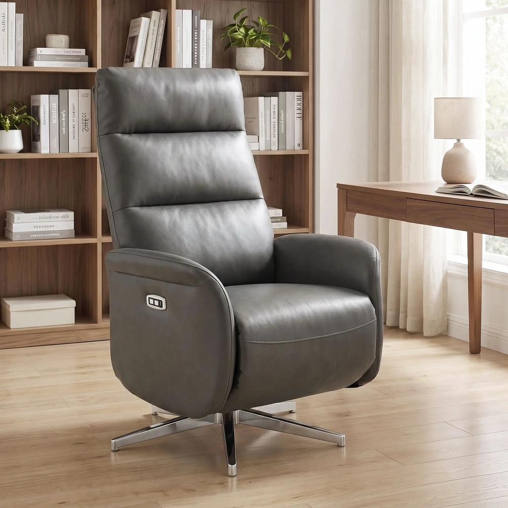 HOMCOM Power Recliner Chair, Swivel Electric Reclining Chair with Type C+USB, Recliner Armchair with Footrest Additional View 8