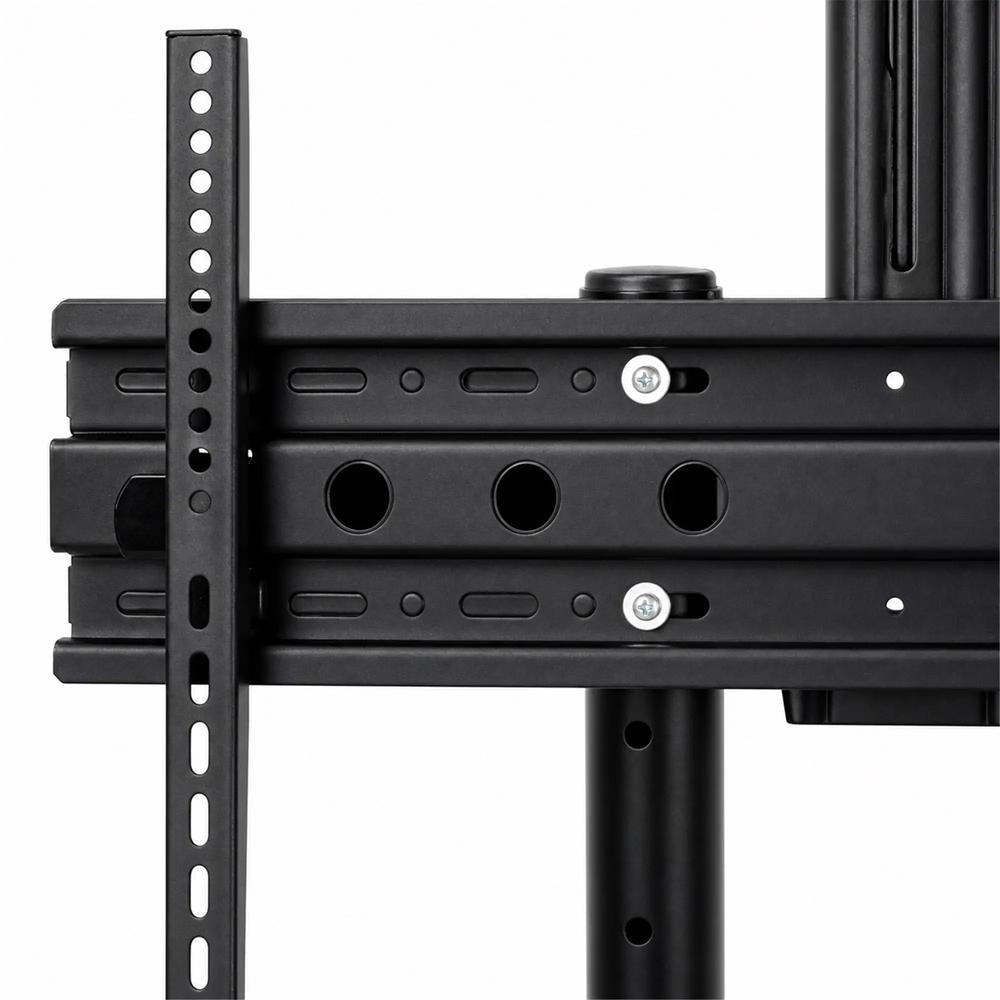 HOMCOM Mobile TV Stand on Wheels for 32-75 Inch Screens, Mobile TV Cart with Tilt, Height Adjustable, Black Additional View 10