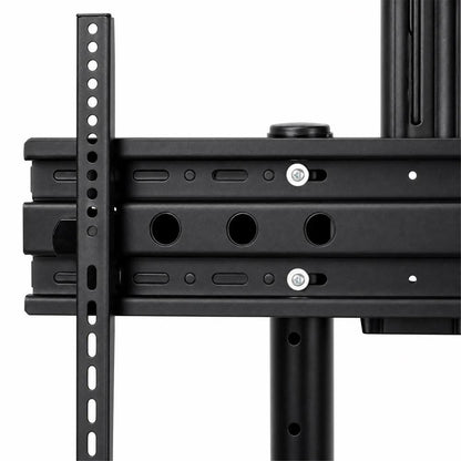 HOMCOM Mobile TV Stand on Wheels for 32-75 Inch Screens, Mobile TV Cart with Tilt, Height Adjustable, Black Additional View 10