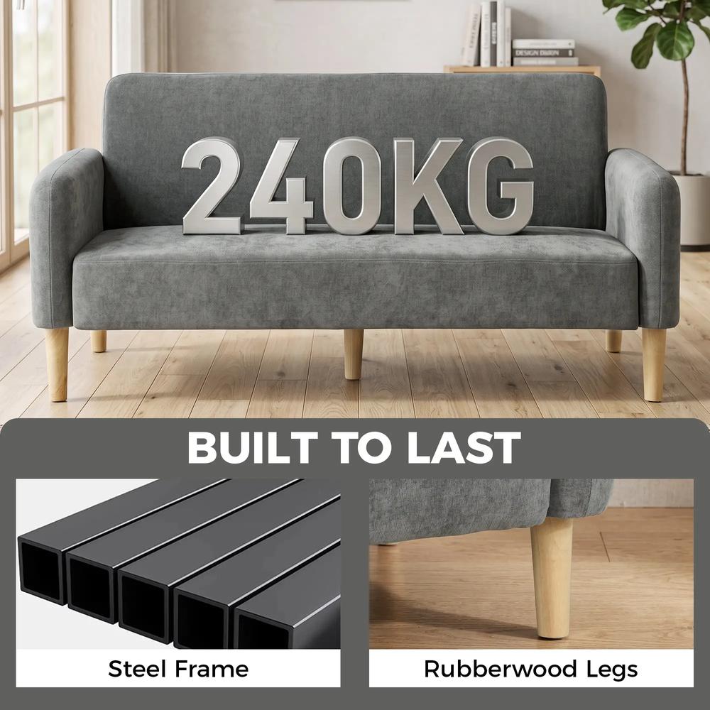 HOMCOM 2 Seater Sofa, Velvet Small Couch with 20cm Thick Padding, Wide and Deep Seat Additional View 22