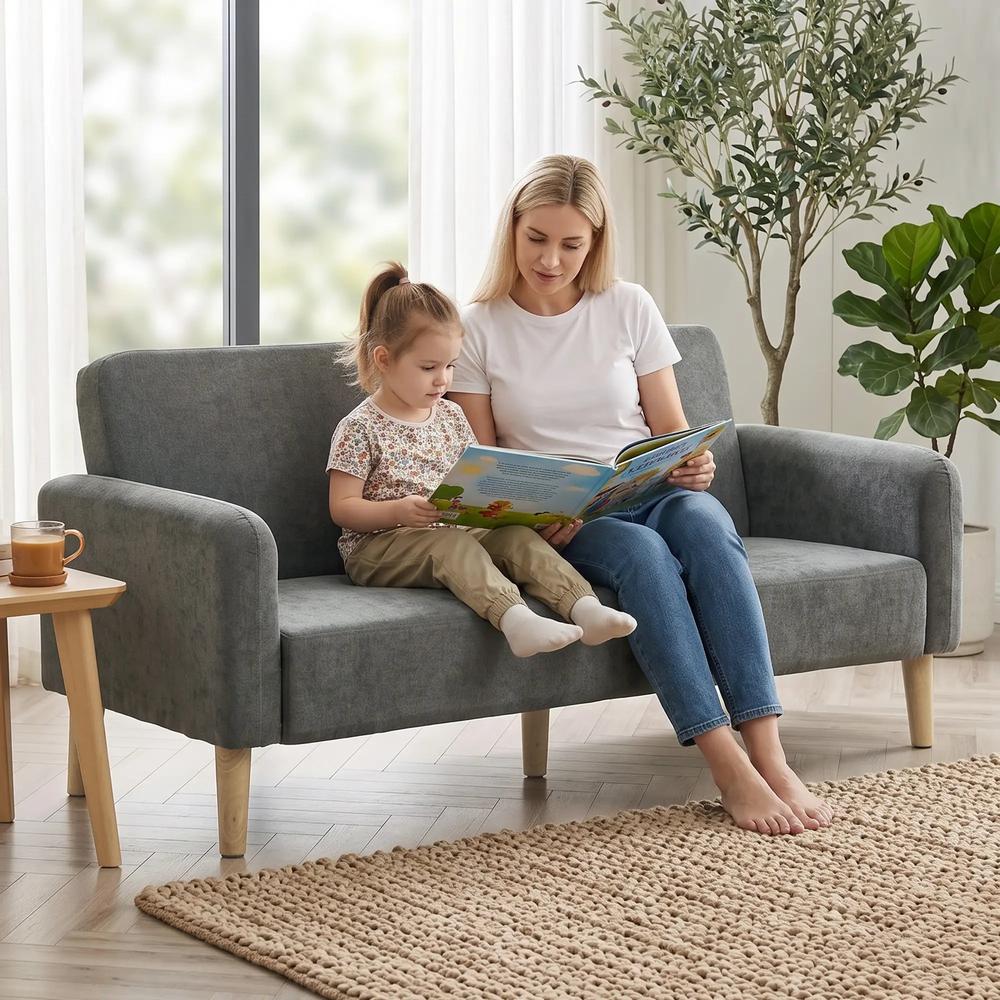 HOMCOM 2 Seater Sofa, Velvet Small Couch with 20cm Thick Padding, Wide and Deep Seat Additional View 23