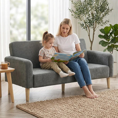 HOMCOM 2 Seater Sofa, Velvet Small Couch with 20cm Thick Padding, Wide and Deep Seat Additional View 23