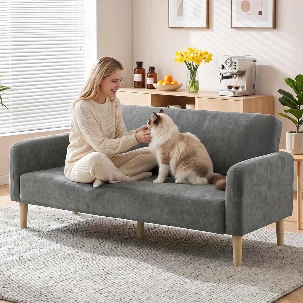 HOMCOM 2 Seater Sofa, Velvet Small Couch with 20cm Thick Padding, Wide and Deep Seat Additional View 24