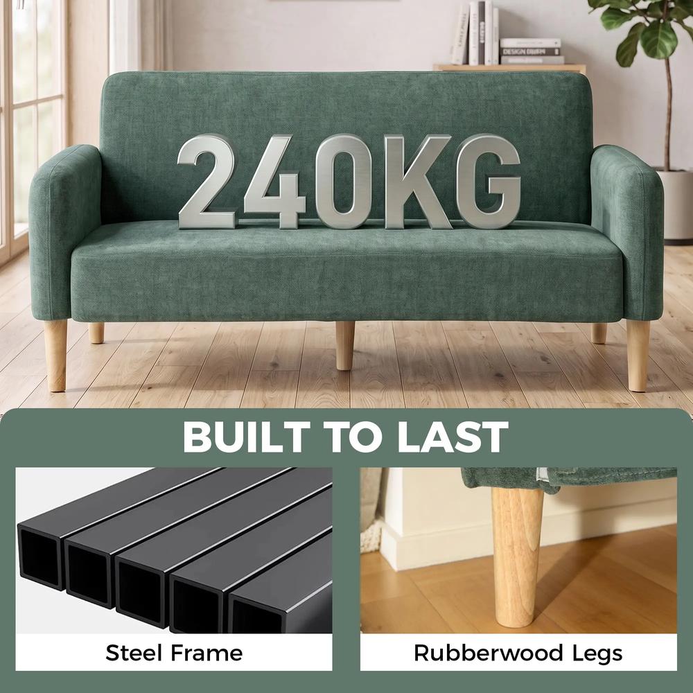 HOMCOM 2 Seater Sofa, Velvet Small Couch with 20cm Thick Padding, Wide and Deep Seat Additional View 7