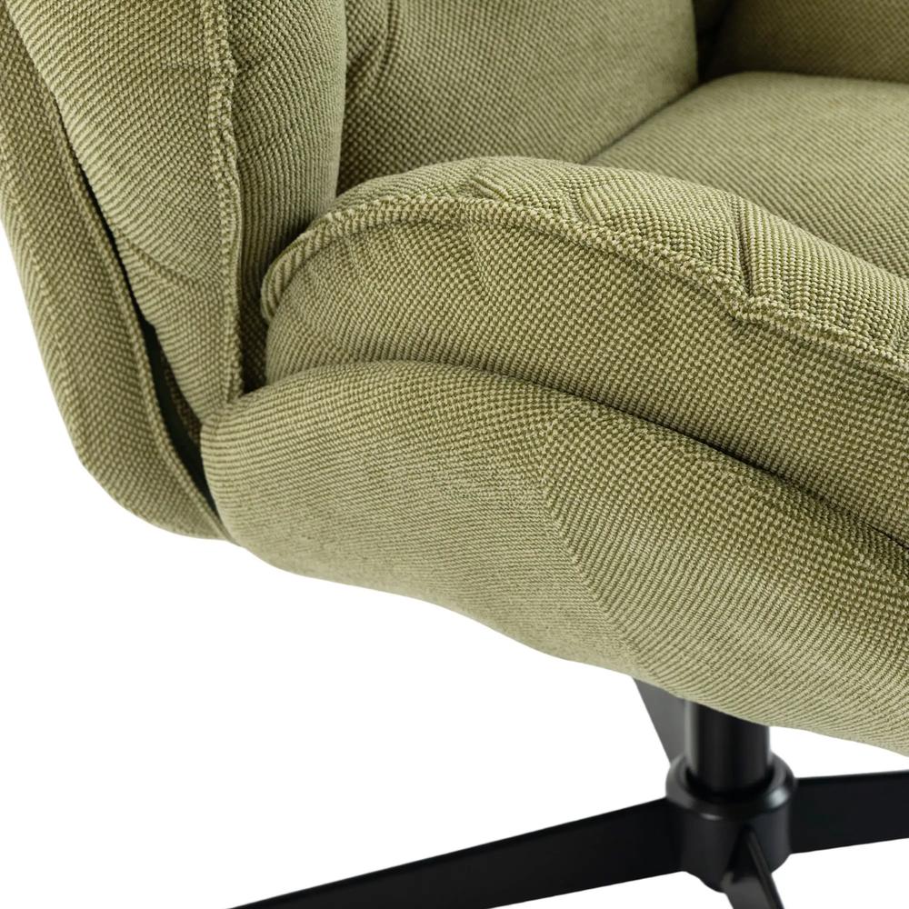 HOMCOM Armchair with Adjustable Footstool, 360-Degree Swivel Chenille Cloud Accent Chair with Thick Cushion, Steel Base Additional View 27