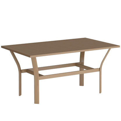 Outsunny Metal Garden Coffee Table, Rectangular Outdoor Side Table with Slatted Tabletop, Foot Pads for Outside, Garden, Balcony, Porch, 91.5 x 55 x 45cm Additional View 16