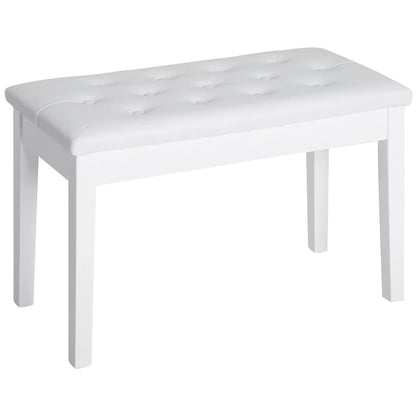 HOMCOM PU Leather Upholstered Piano Stool Makeup Stool Bench Dressing Table Seat with Storage 76x36x50cm Additional View 11