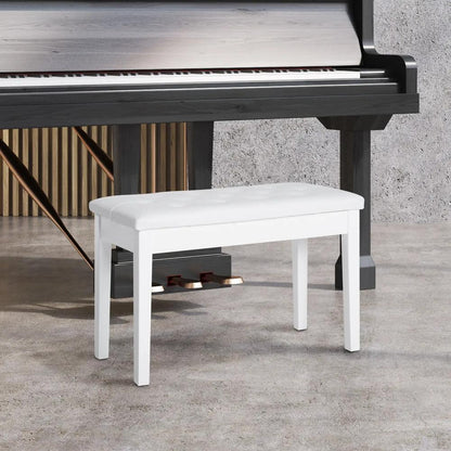HOMCOM PU Leather Upholstered Piano Stool Makeup Stool Bench Dressing Table Seat with Storage 76x36x50cm Additional View 12