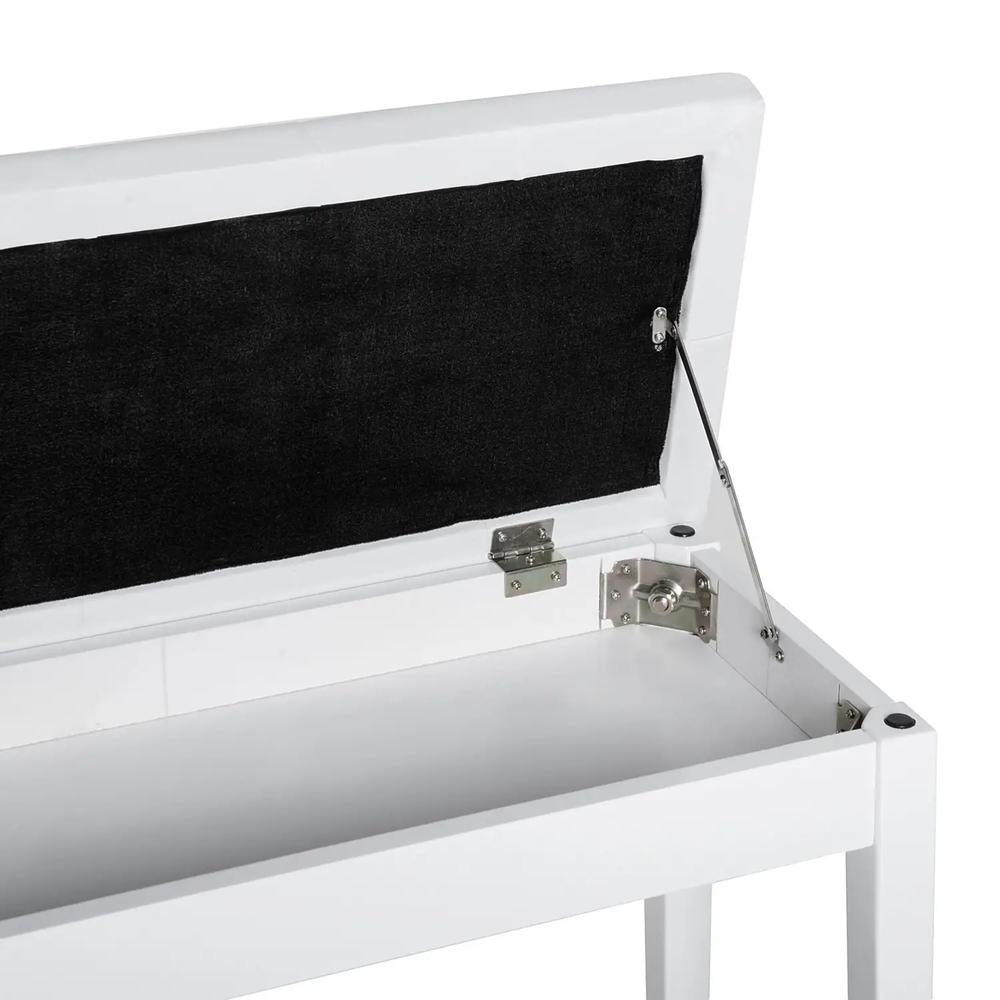 HOMCOM PU Leather Upholstered Piano Stool Makeup Stool Bench Dressing Table Seat with Storage 76x36x50cm Additional View 18