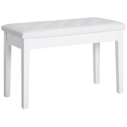 HOMCOM PU Leather Upholstered Piano Stool Makeup Stool Bench Dressing Table Seat with Storage 76x36x50cm Additional View 20