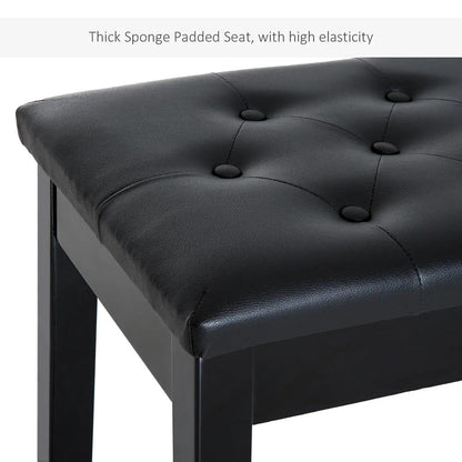 HOMCOM PU Leather Upholstered Piano Stool Makeup Stool Bench Dressing Table Seat with Storage 76x36x50cm Additional View 5