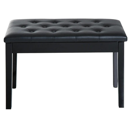 HOMCOM PU Leather Upholstered Piano Stool Makeup Stool Bench Dressing Table Seat with Storage 76x36x50cm Additional View 8