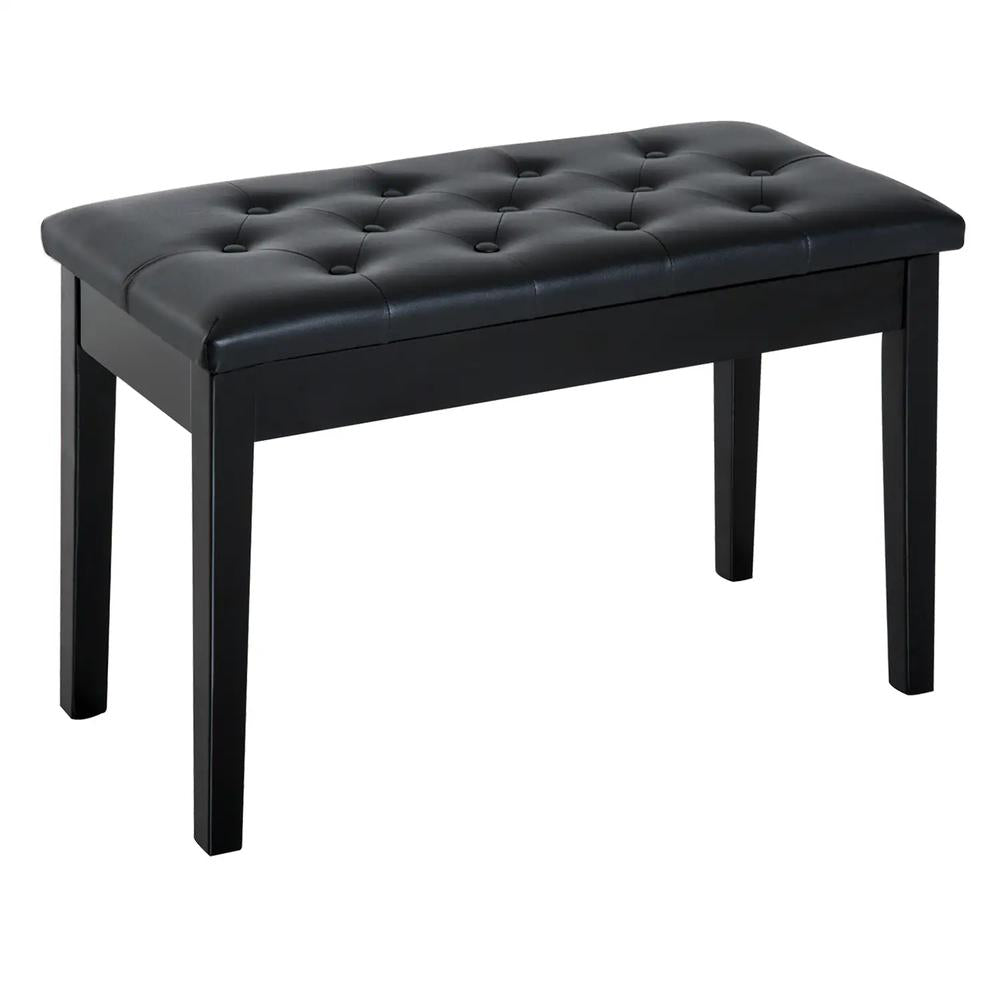 HOMCOM PU Leather Upholstered Piano Stool Makeup Stool Bench Dressing Table Seat with Storage 76x36x50cm Additional View 10
