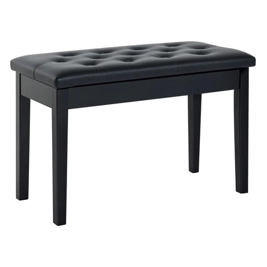 HOMCOM PU Leather Upholstered Piano Stool Makeup Stool Bench Dressing Table Seat with Storage 76x36x50cm