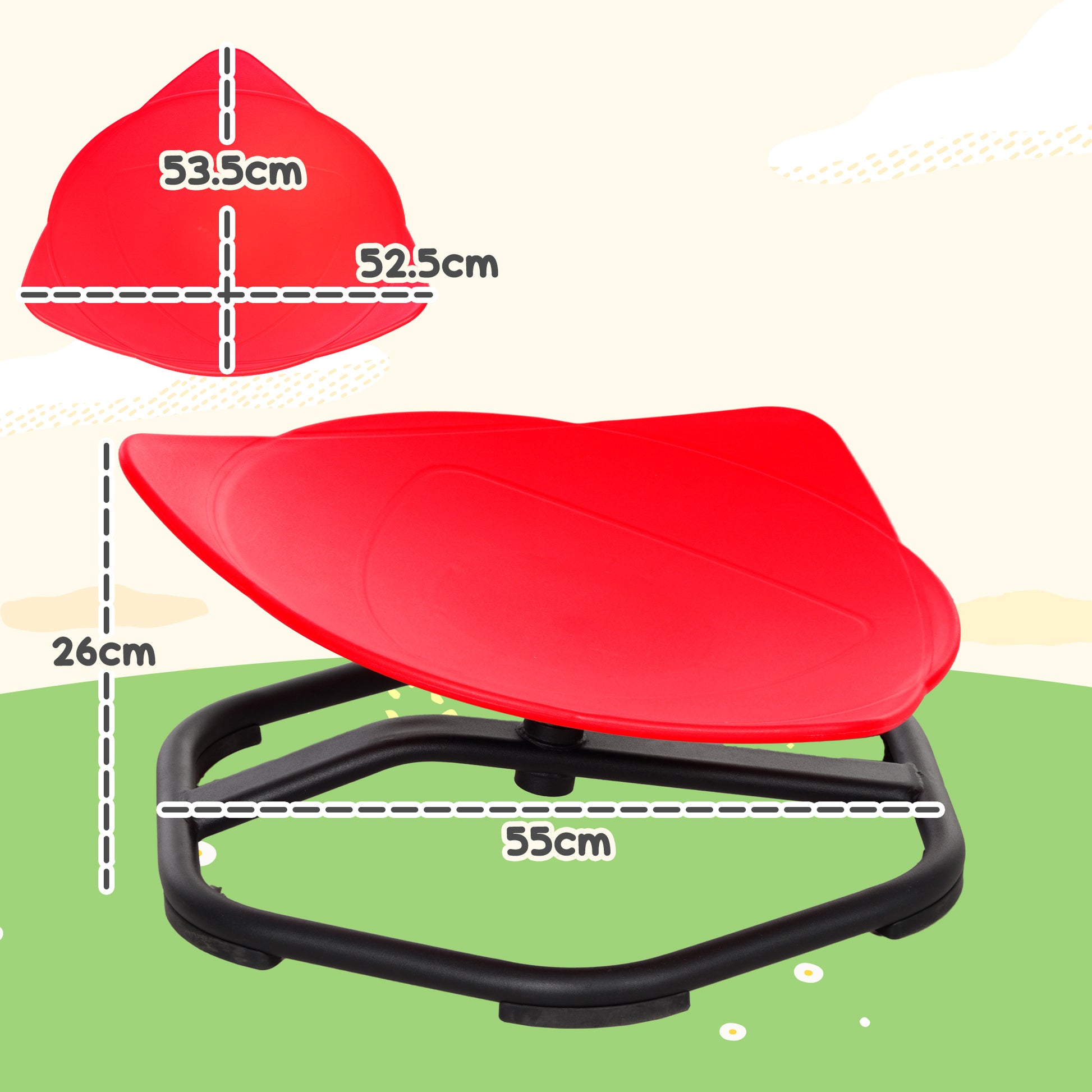 Sensory Spinning Chair Kids Coordination Balance Red - Aiyaplay image 2