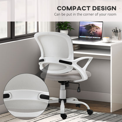 Home Office Chair and Computer Desk Set High Gloss White - Vinsetto image 5