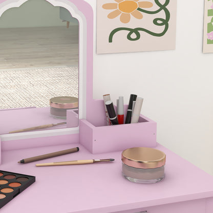 Kids Vanity Table Pink - Zonekiz image 8