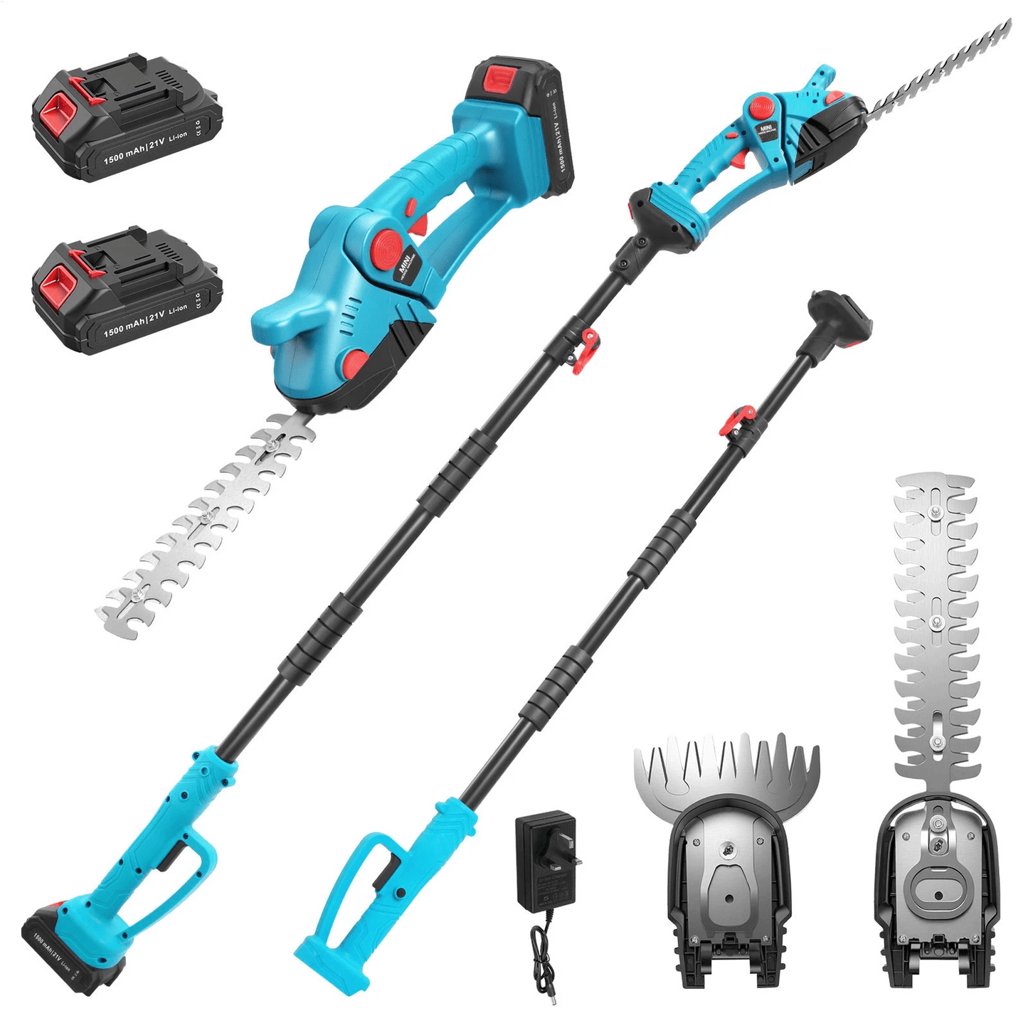 Cordless Pole Hedge Trimmer #2026 Upgraded Hedge Trimmer (Long Reach)