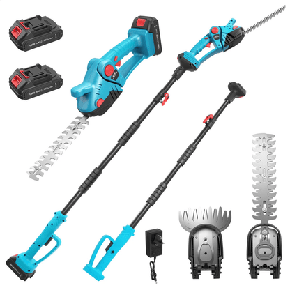Cordless Pole Hedge Trimmer #2026 Upgraded Hedge Trimmer (Long Reach)