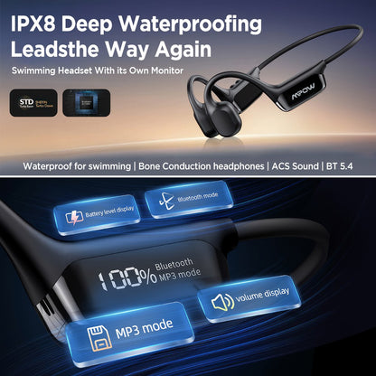 Swimming Headphones #2026 Upgraded Underwater Bone Conduction Earbuds