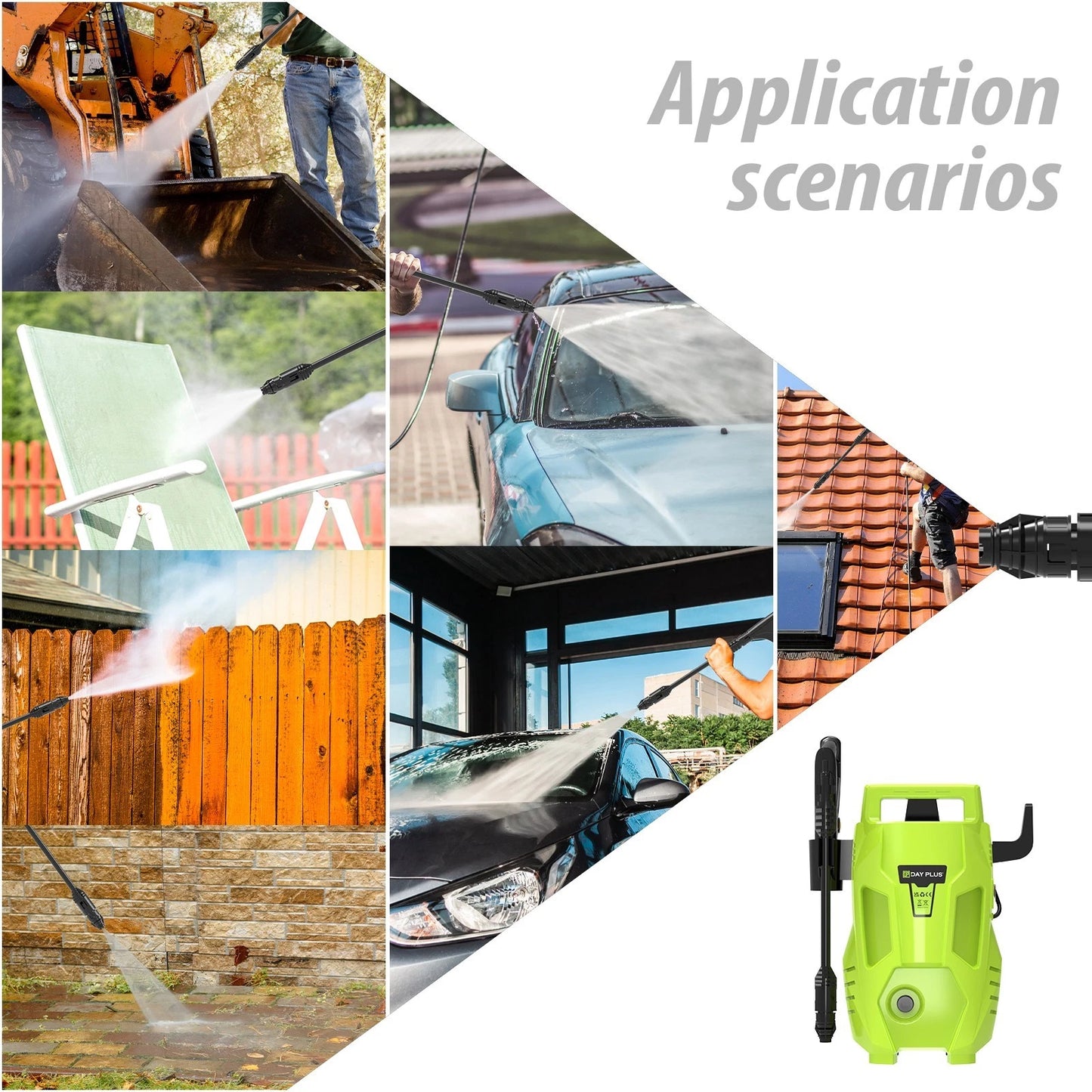 High Pressure Washer #2026 Upgraded 200 Bar Power Washer (Long Hose)