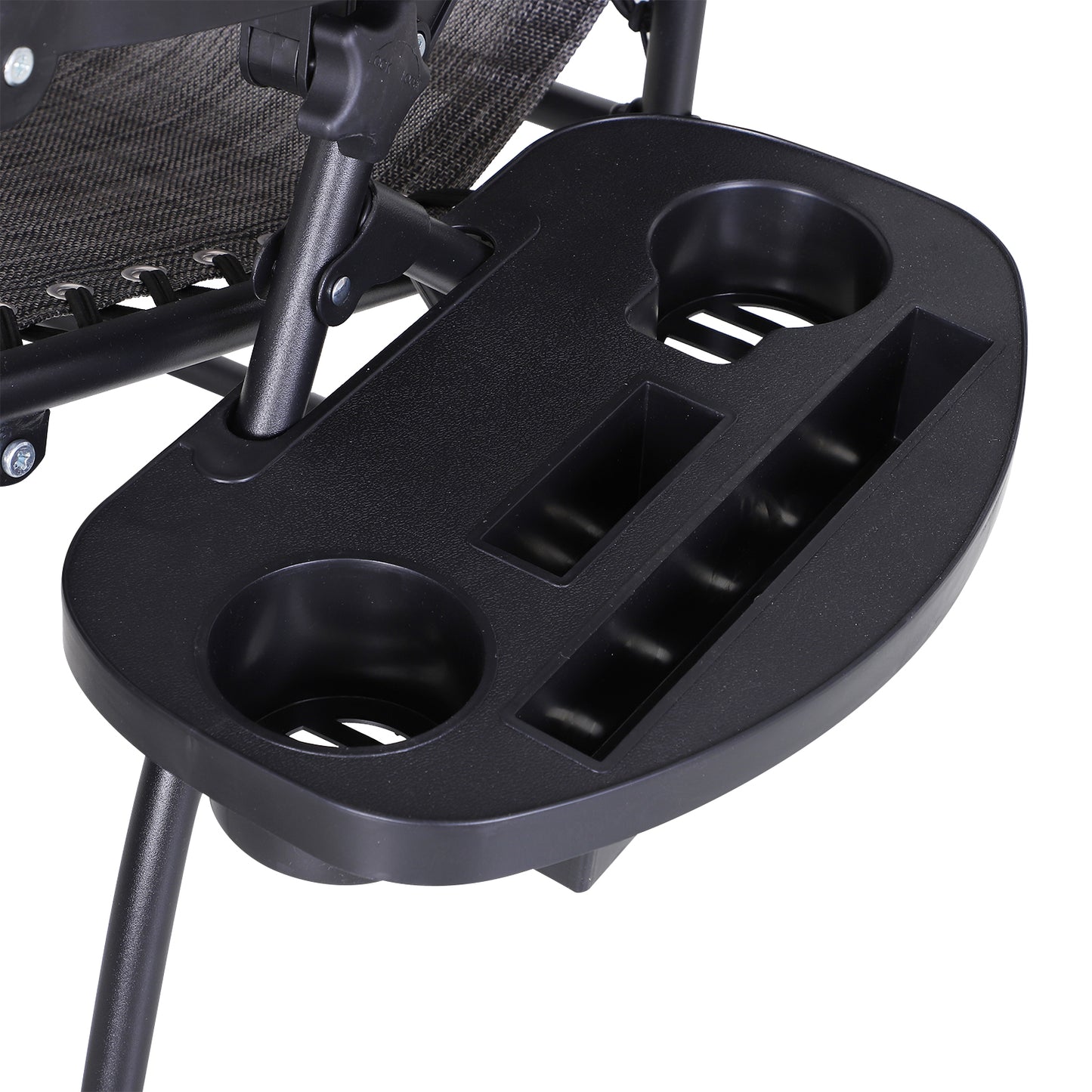 2 Piece Foldable Reclining Chair Headrest Footrest - Outsunny image 7