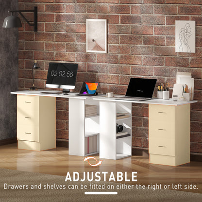 Computer Desk Writing Table PC Workstation 3 Shelves - HOMCOM image 5