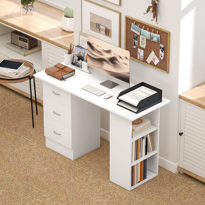 Computer Desk Writing Table PC Workstation 3 Shelves - HOMCOM image 6