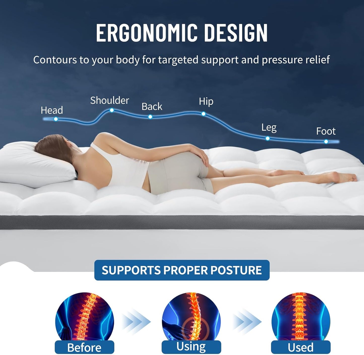 Mattress Topper #2026 Upgraded 10cm Extra Firm Best Mattress Topper