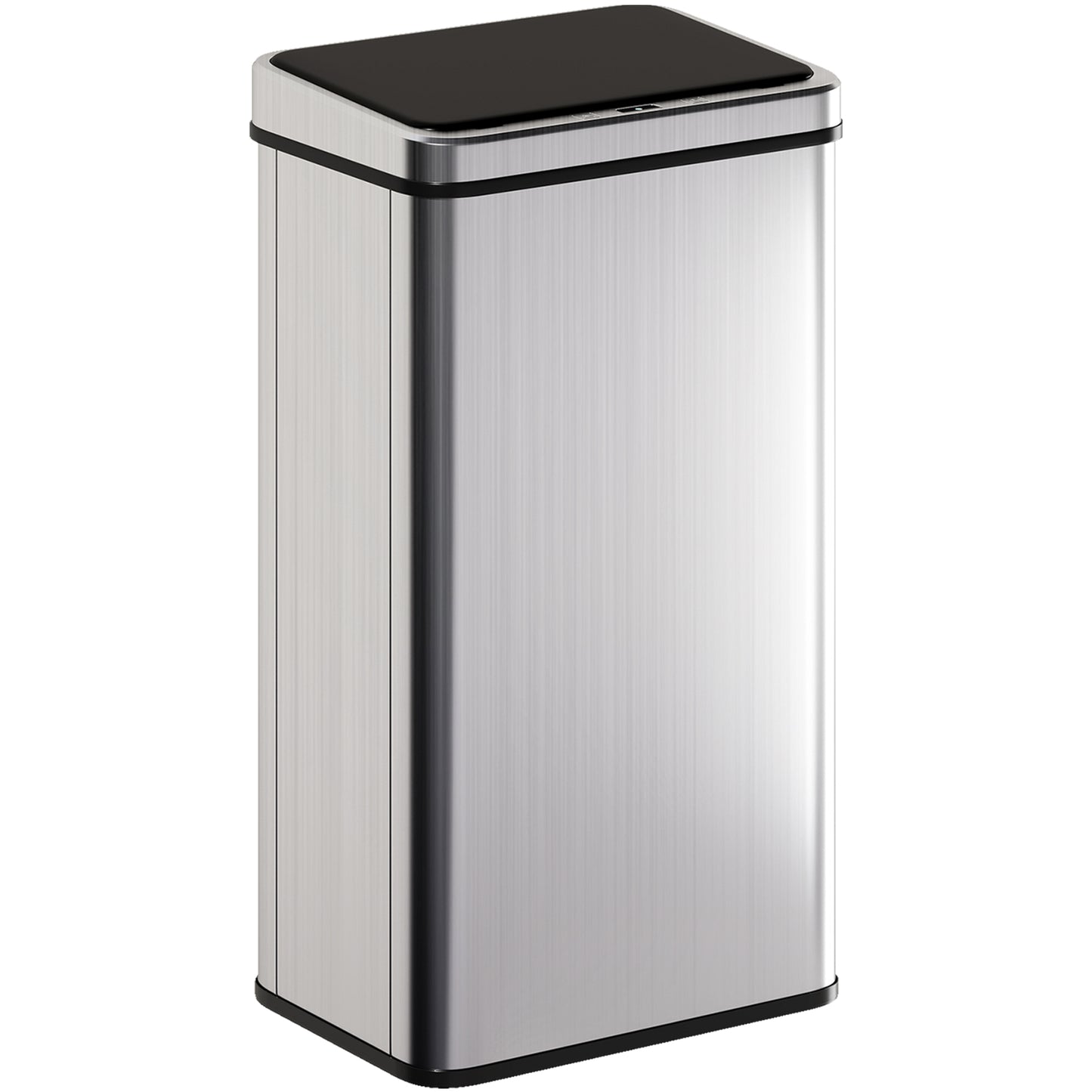 50L Sensor Bin with Quiet Soft-Close Lid - Silver Tone - HOMCOM image 0