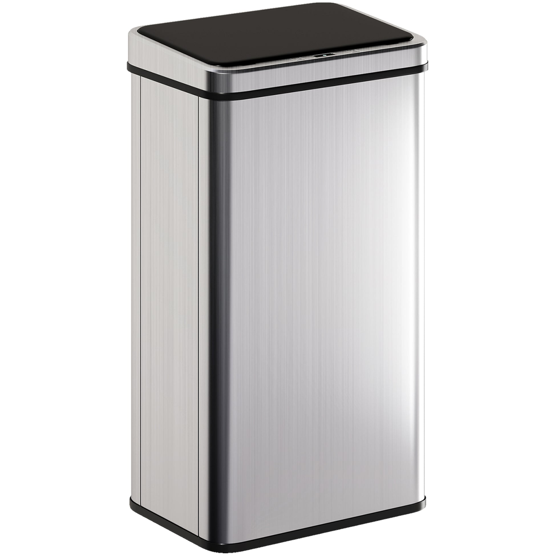 50L Sensor Bin with Quiet Soft-Close Lid - Silver Tone - HOMCOM image 0