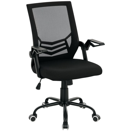 Mesh Office Computer Desk Chair with Flip up Armrests - Vinsetto image 0