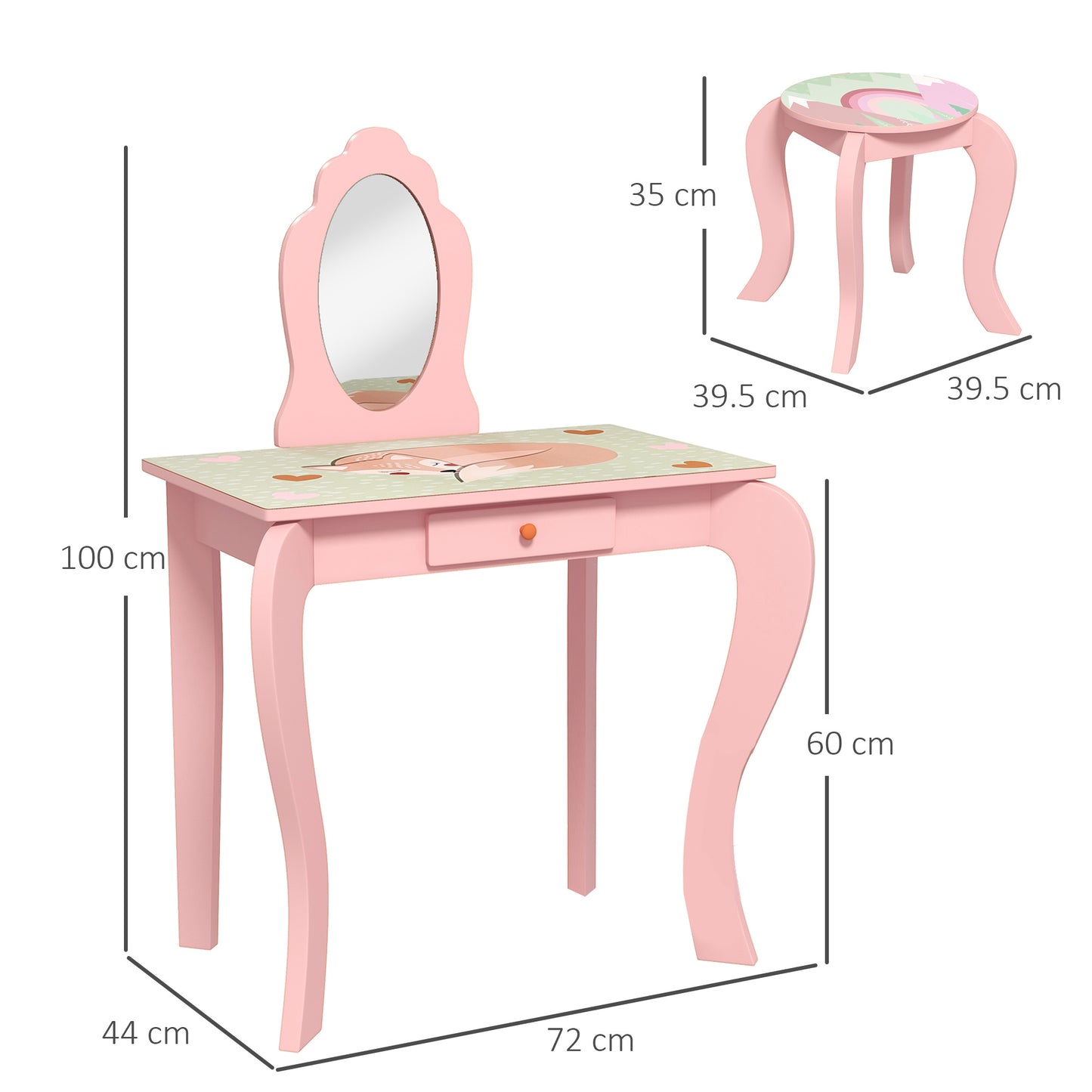 Kids Dressing Table - Zonekiz image 2