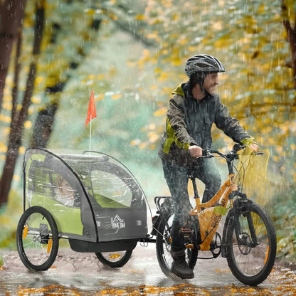 HOMCOM Baby Bike Trailer Cover, Anti Dust Rain Snow, Cold Wind, 76 x 61 x 61 cm 1