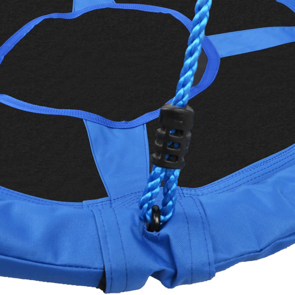 HOMCOM Kid Nest Swing Seat Saucer Tree Swing 40 Inch/100cm for Outdoor Indoor Blue 8