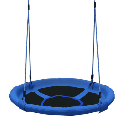 HOMCOM Kid Nest Swing Seat Saucer Tree Swing 40 Inch/100cm for Outdoor Indoor Blue 