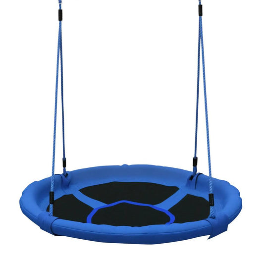 HOMCOM Kid Nest Swing Seat Saucer Tree Swing 40 Inch/100cm for Outdoor Indoor Blue 