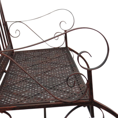 Outdoor Iron Rocking Chair-Bronze Red 7