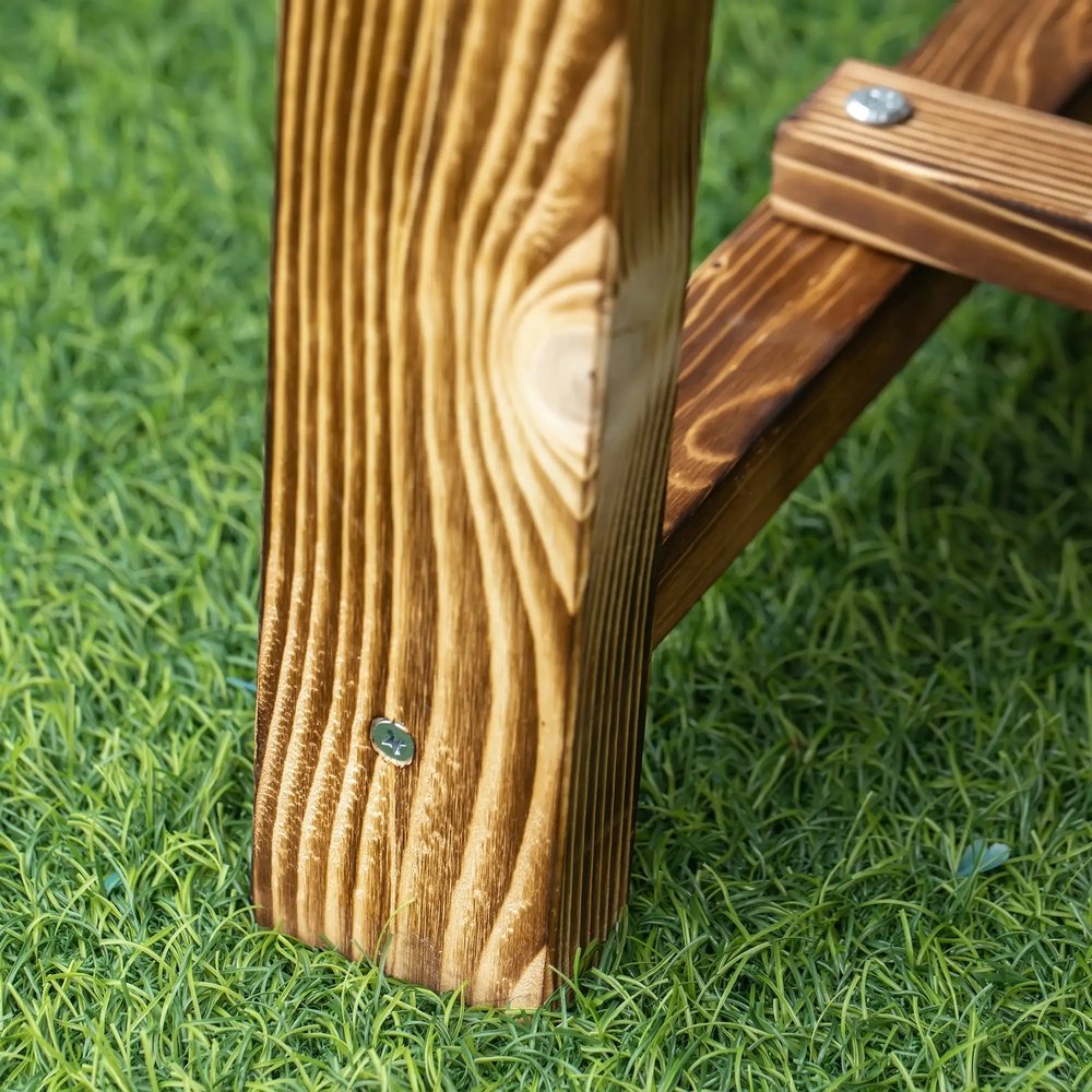 Outsunny 1 Piece 2-seater Outdoor Indoor Wooden Garden Bench Fir Patio Loveseat, 110L x 38W x 35Hcm 19