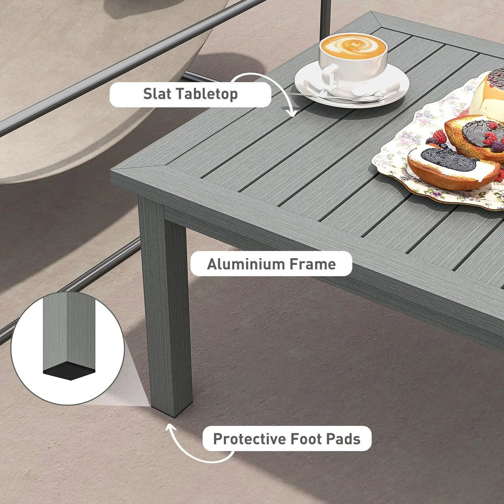 Outsunny 100cm x 60cm Aluminium Outdoor Coffee Table 14