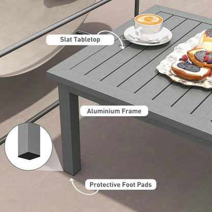Outsunny 100cm x 60cm Aluminium Outdoor Coffee Table 14