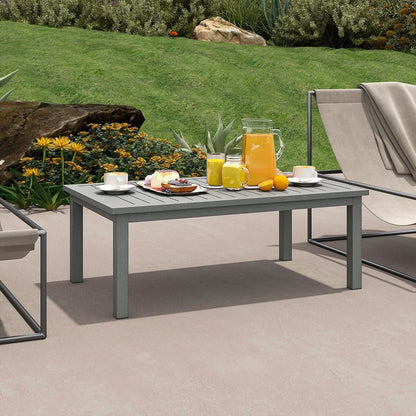 Outsunny 100cm x 60cm Aluminium Outdoor Coffee Table 16