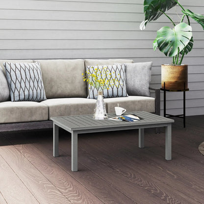 Outsunny 100cm x 60cm Aluminium Outdoor Coffee Table 18