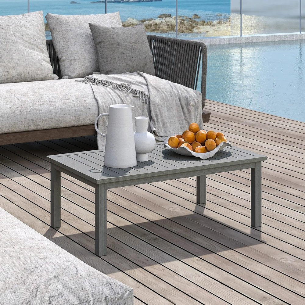Outsunny 100cm x 60cm Aluminium Outdoor Coffee Table 20