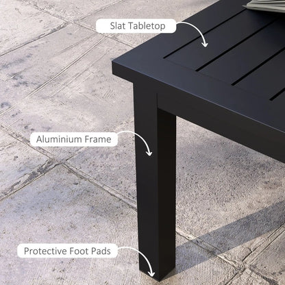 Outsunny 100cm x 60cm Aluminium Outdoor Coffee Table 3