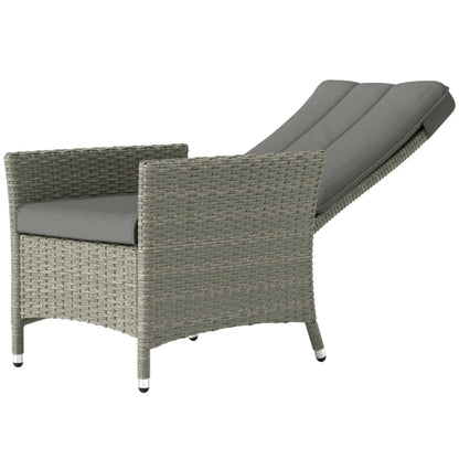Outsunny 105&deg;-150&deg; Reclining Rattan Chair