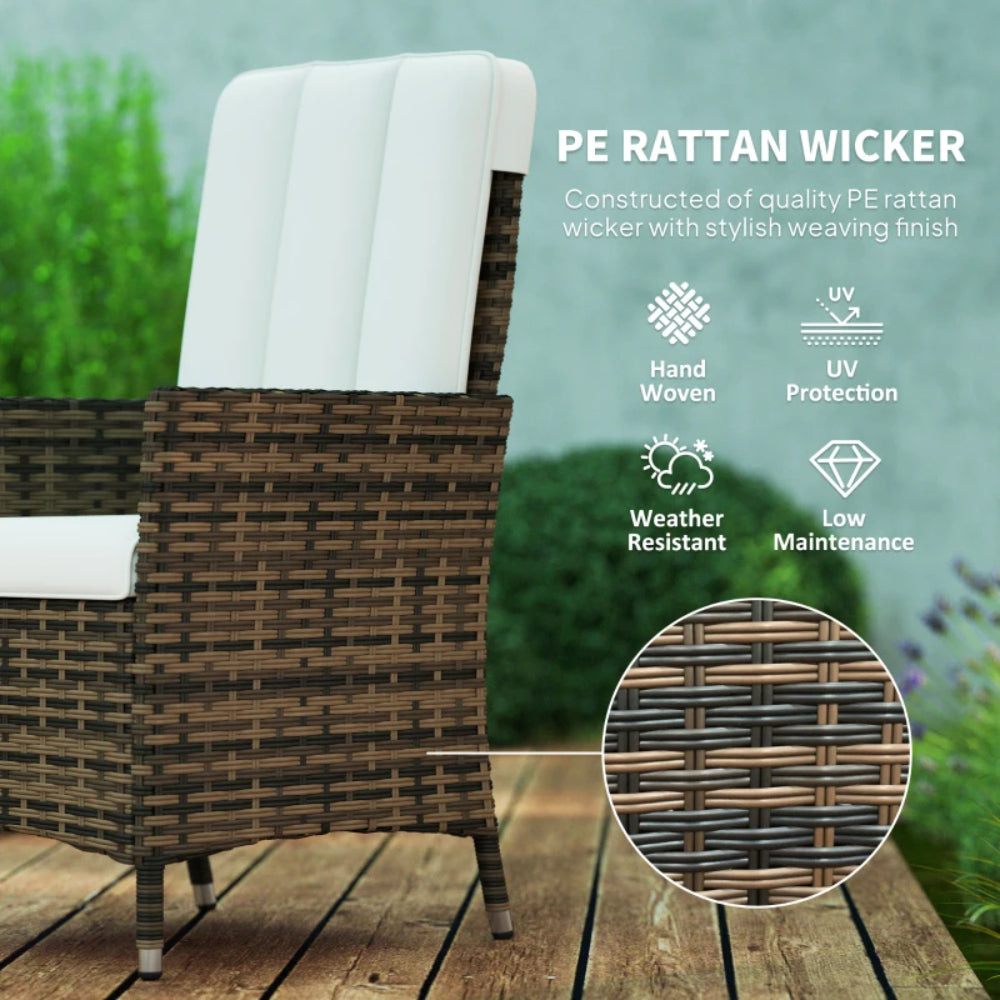 Outsunny 105&deg;-150&deg; Reclining Rattan Chair