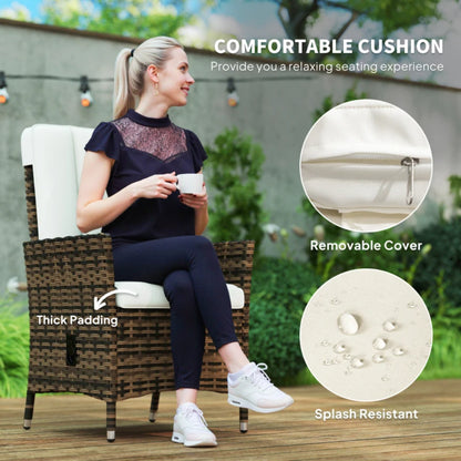 Outsunny 105&deg;-150&deg; Reclining Rattan Chair